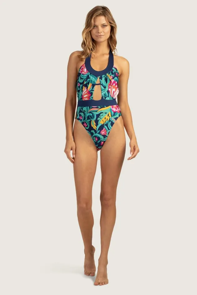SHOP Trina Turk ONE PIECE SWIMWEAR INDIA GARDEN HALTER MAILLOT