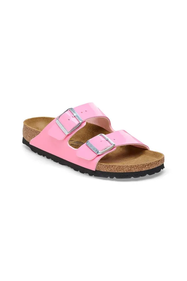 SHOP Trina Turk SHOES WOMEN039S ARIZONA BIRKOFLOR PINK PATENT LEATHER SANDAL