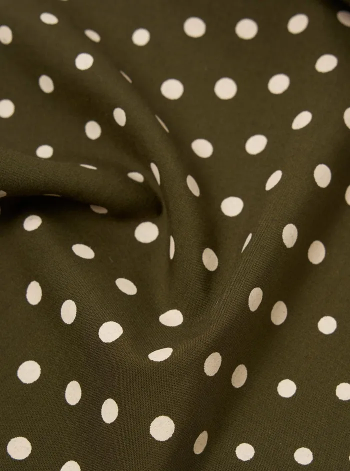 Short Scarf In Olive Dot Print Men Universal Works Scarves