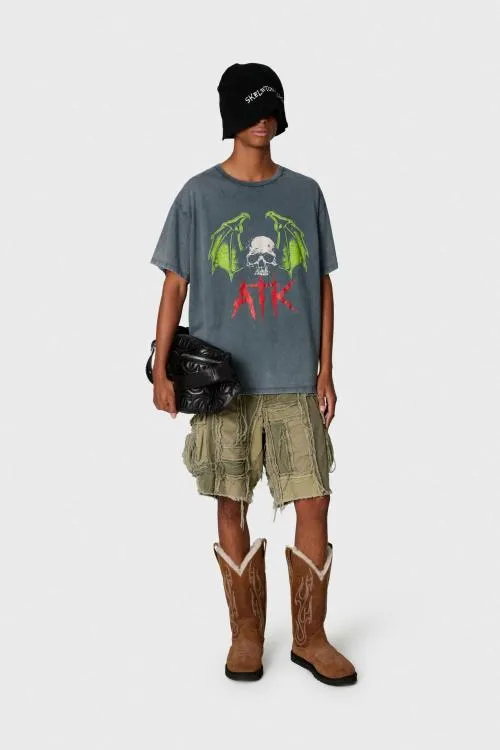 Short Sleeve Men Gallery Dept ATK NIGHT TEE Vintage Black