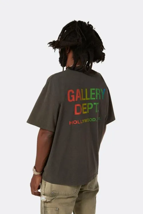 Short Sleeve Men Gallery Dept COLLECTOR RAINBOW POCKET TEE Black