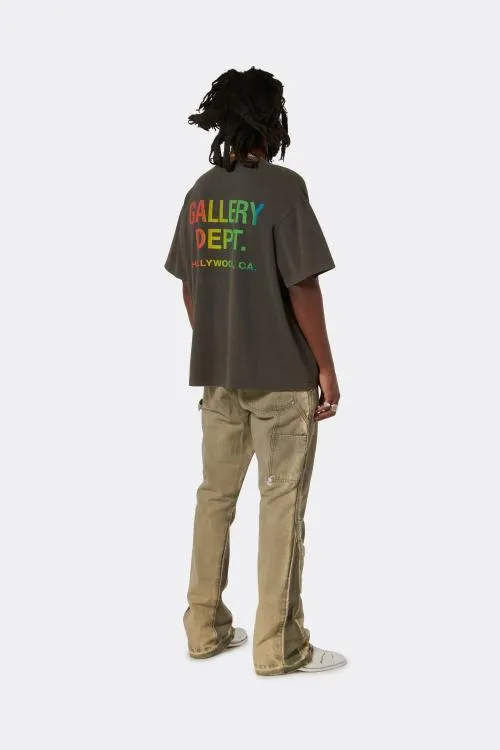 Short Sleeve Men Gallery Dept COLLECTOR RAINBOW POCKET TEE Black