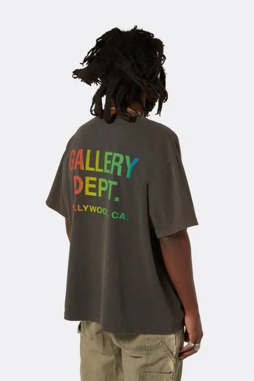 Short Sleeve Men Gallery Dept COLLECTOR RAINBOW POCKET TEE Black