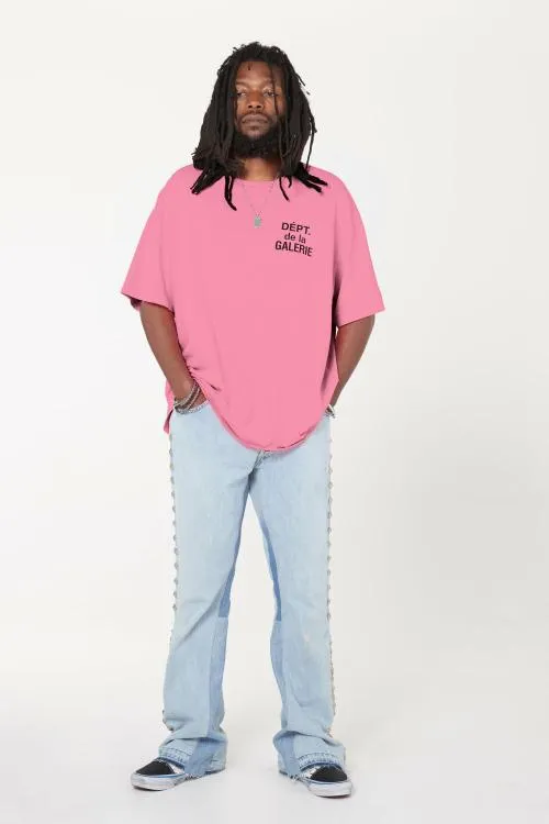 Short Sleeve Men Gallery Dept FRENCH TEE Flo Pink