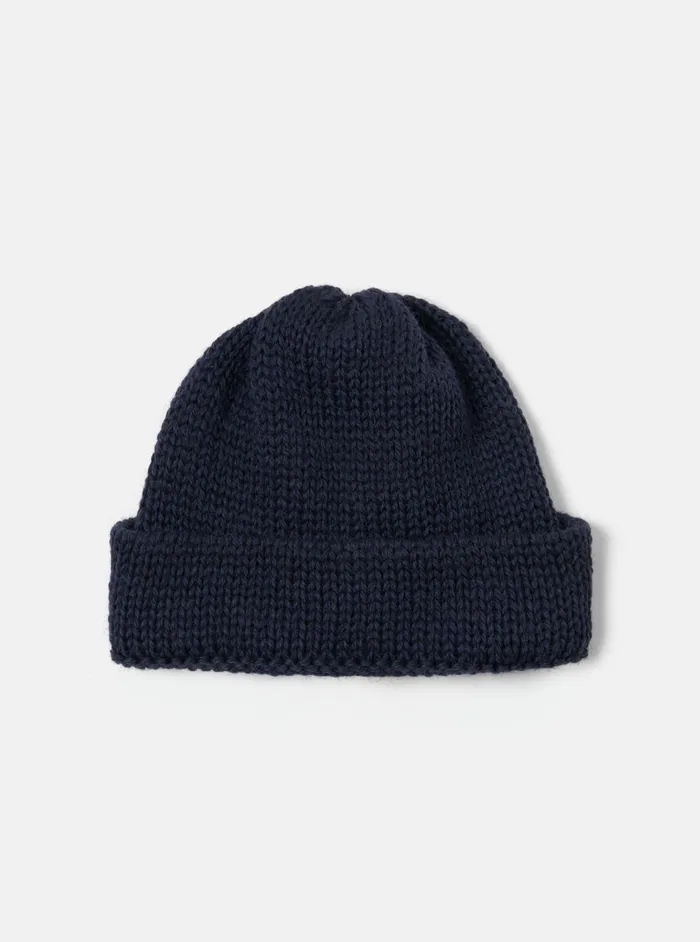 Short Watch Cap In Navy British Wool Men Universal Works Hats
