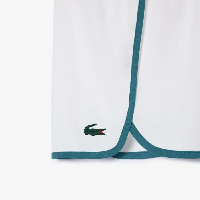 Shorts and Skirts Women Lacoste Women039s UltraDry Shorts White Blue Iv2