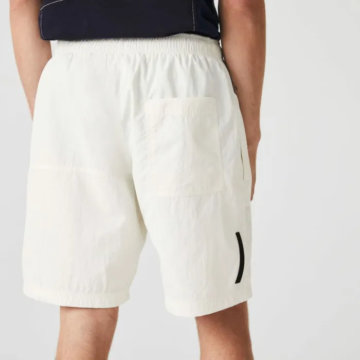 Shorts and Swim Men Lacoste Men039s Colorblock Patchwork Effect Shorts White B5l