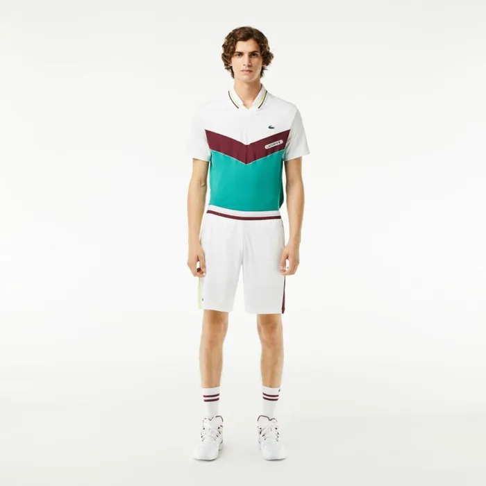 Shorts and Swim Men Lacoste Men039s Lacoste Tennis X Daniil Medvedev Regular Fit Shorts White Flashy Yellow Bordeaux Q0i Shorts and Swim Men Lacoste Men039s Lacoste Tennis X Daniil Medvedev Regular Fit Shorts White Flashy Yellow Bordeaux Q0i