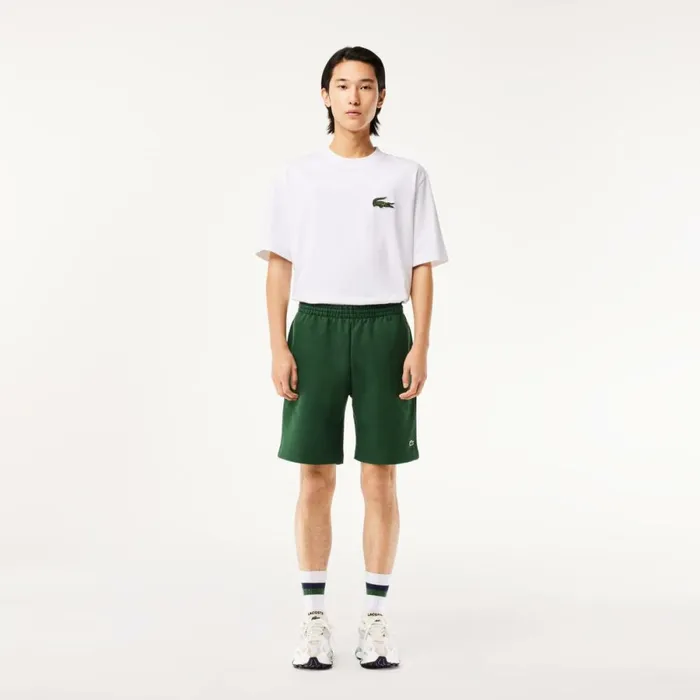Shorts and Swim Men Lacoste Men039s Regular Fit Fleece Shorts Pine Green 132