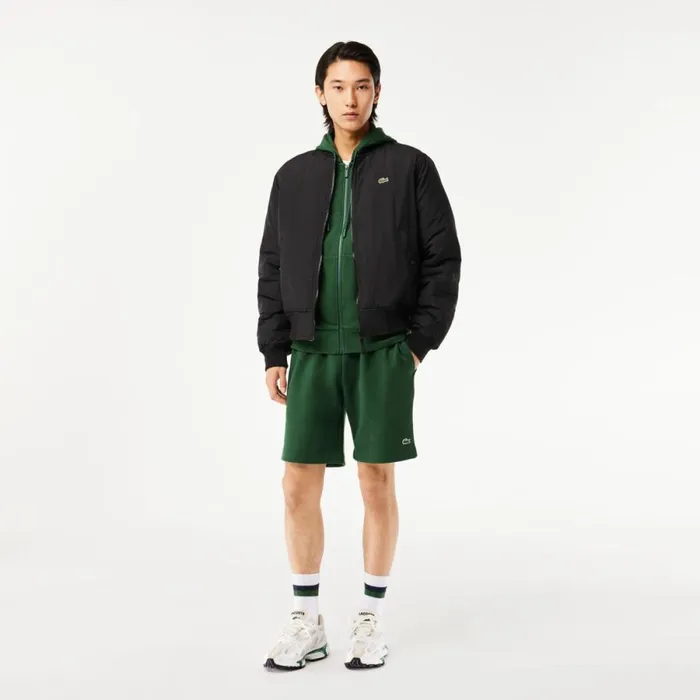 Shorts and Swim Men Lacoste Men039s Regular Fit Fleece Shorts Pine Green 132