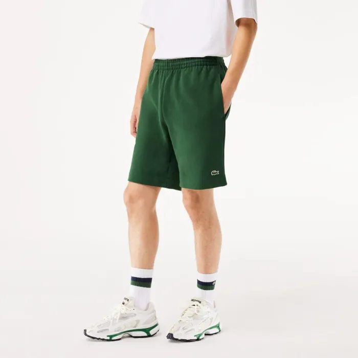Shorts and Swim Men Lacoste Men039s Regular Fit Fleece Shorts Pine Green 132