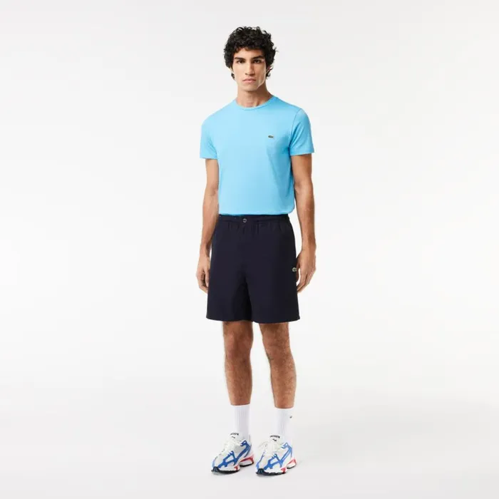 Shorts and Swim Men Lacoste Men039s Relaxed Fit Cotton Shorts Abysm Blue Hde