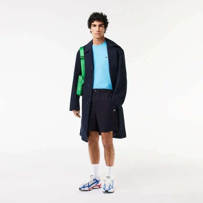 Shorts and Swim Men Lacoste Men039s Relaxed Fit Cotton Shorts Abysm Blue Hde