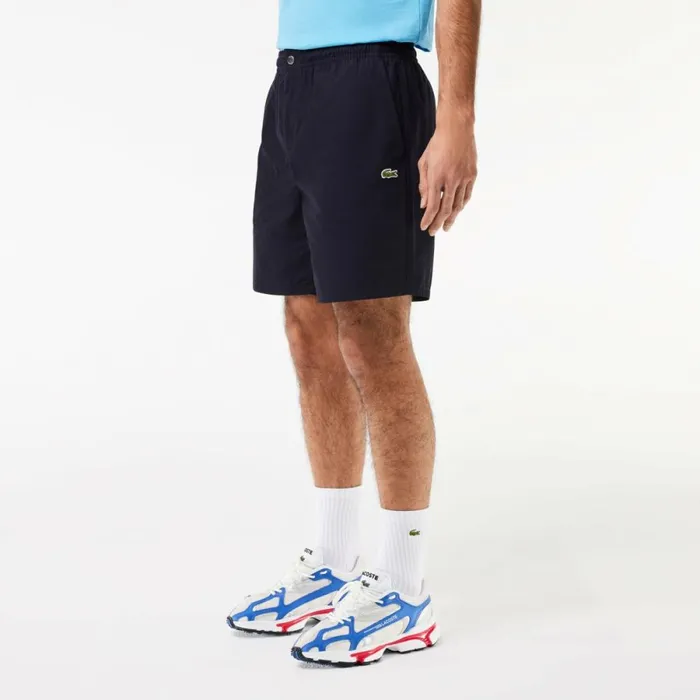 Shorts and Swim Men Lacoste Men039s Relaxed Fit Cotton Shorts Abysm Blue Hde