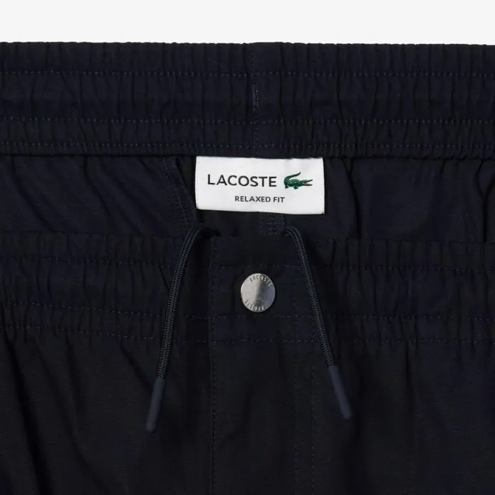 Shorts and Swim Men Lacoste Men039s Relaxed Fit Cotton Shorts Abysm Blue Hde