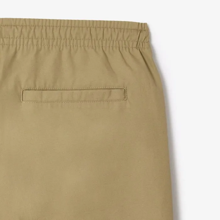 Shorts and Swim Men Lacoste Men039s Relaxed Fit Cotton Shorts Beige Cb8