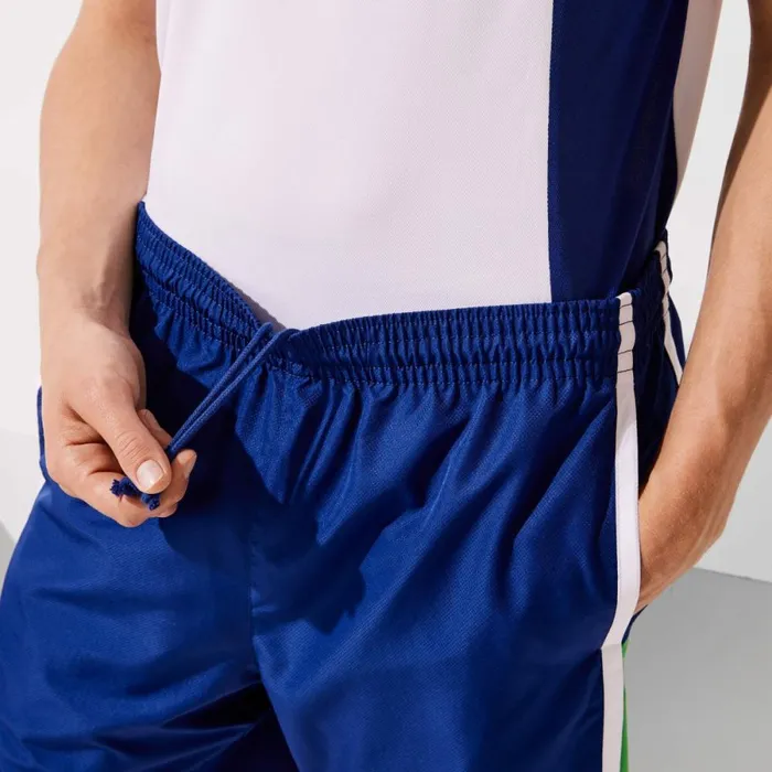 Shorts and Swim Men Lacoste Men039s Sport Colorblock Panels Lightweight Shorts Blue Green White Cl7