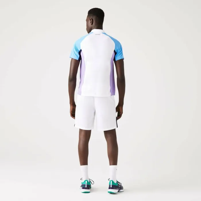 Shorts and Swim Men Lacoste Men039s SPORT Regular Fit Tennis Shorts White Navy Blue 522