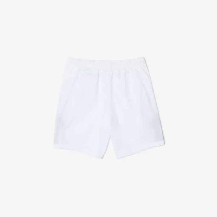 Shorts and Swim Men Lacoste Men039s SPORT Regular Fit Tennis Shorts White Navy Blue 522