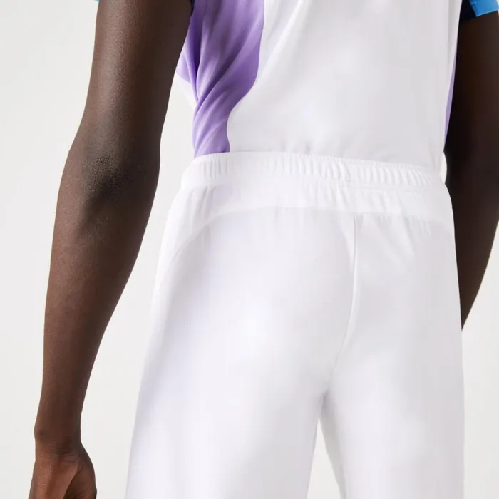 Shorts and Swim Men Lacoste Men039s SPORT Regular Fit Tennis Shorts White Navy Blue 522