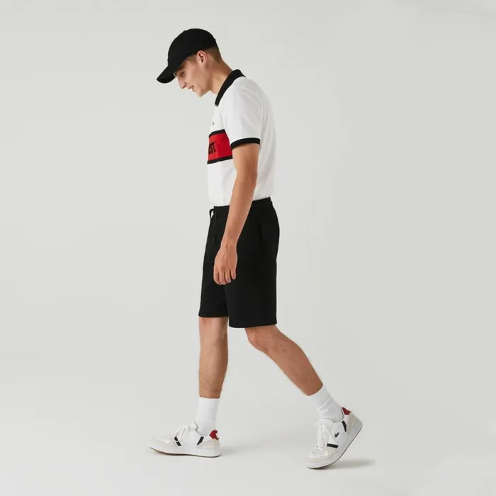 Shorts and Swim Men Lacoste Men039s SPORT Tennis Fleece Shorts Black 031