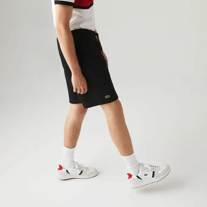 Shorts and Swim Men Lacoste Men039s SPORT Tennis Fleece Shorts Black 031