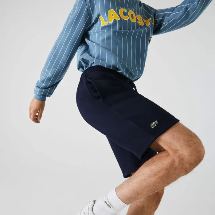 Shorts and Swim Men Lacoste Men039s SPORT Tennis Fleece Shorts Navy Blue 166
