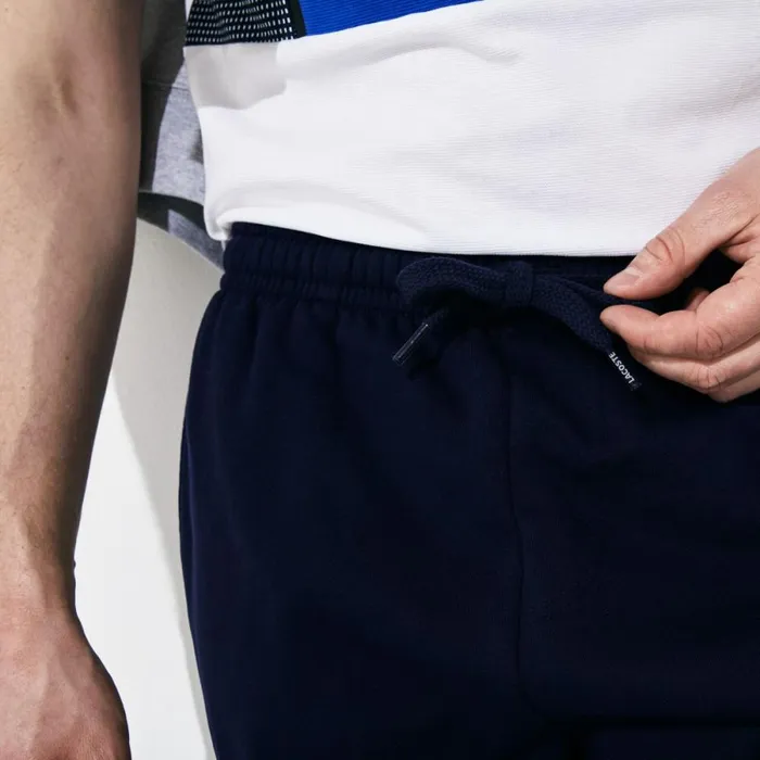 Shorts and Swim Men Lacoste Men039s SPORT Tennis Fleece Shorts Navy Blue 166