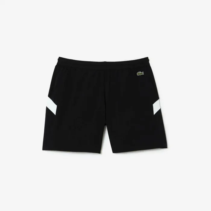 Shorts and Swim Men Lacoste Mens Colorblock Swim Trunks Black White Vxi