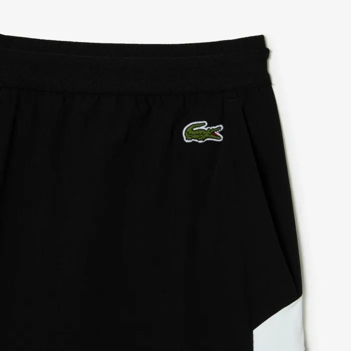 Shorts and Swim Men Lacoste Mens Colorblock Swim Trunks Black White Vxi