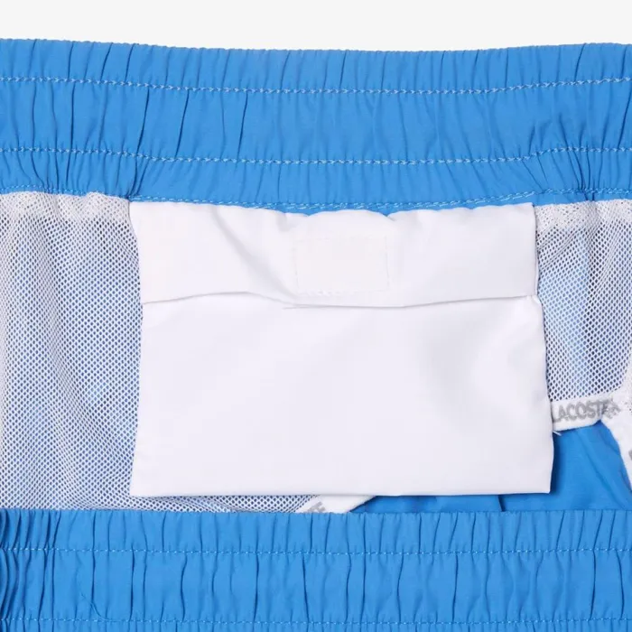 Shorts and Swim Men Lacoste Mens QuickDry Lined Swim Trunks Ethereal Blue L99