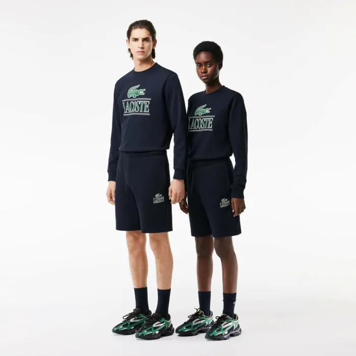 Shorts and Swim Men Lacoste Unisex Signature Print Shorts Navy Blue 166