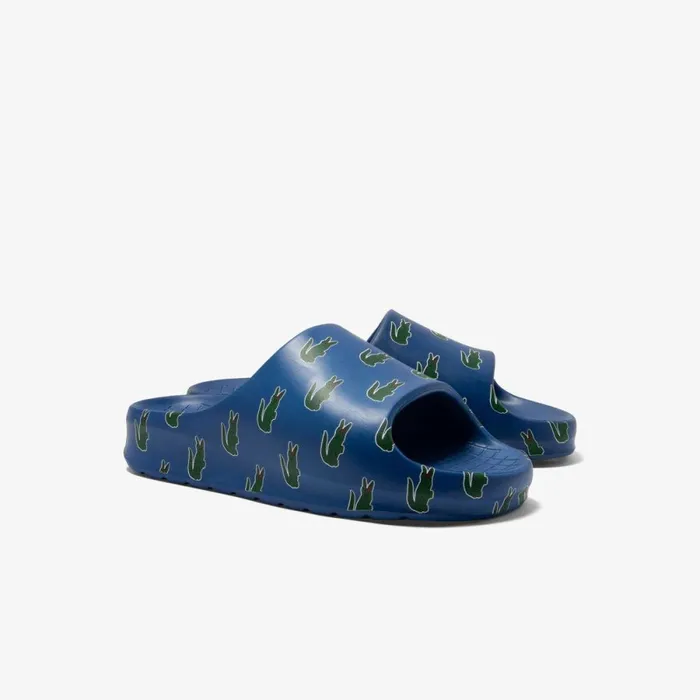 Slides Men Lacoste Mens Serve Slide 20 ColorPop Slides Dk Bludk Grn 253