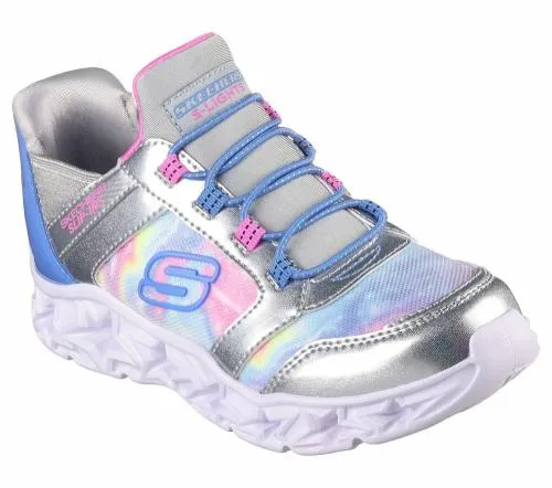 Slipins Galaxy Lights 8211 TieDye Takeoff Silver Multi Kids SKECHERS Big Kids UK Sizes 36