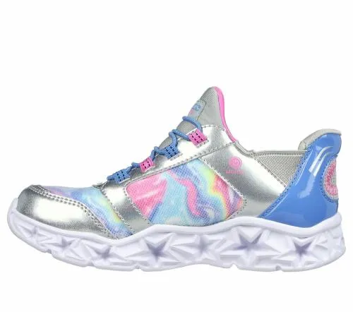 Slipins Galaxy Lights 8211 TieDye Takeoff Silver Multi Kids SKECHERS Big Kids UK Sizes 36