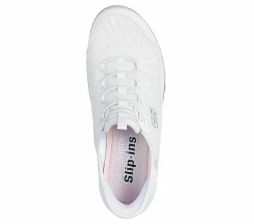 Slipins Gratis Sport 8211 Leisurely White Silver Women SKECHERS SlipOn