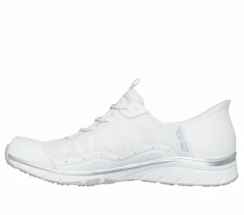 Slipins Gratis Sport 8211 Leisurely White Silver Women SKECHERS SlipOn