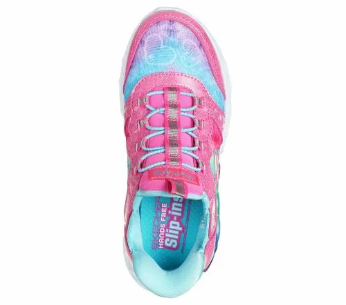 Slipins Infinite Heart Lights Pink Multi Kids SKECHERS Kids UK Sizes 9525