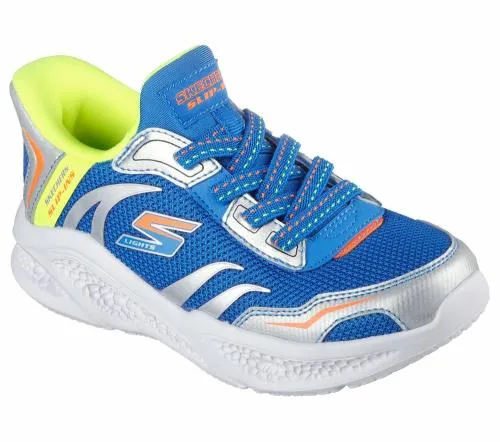 Slipins MeteorLights 8211 BriskBeams Blue Yellow Kids SKECHERS Big Kids UK Sizes 36