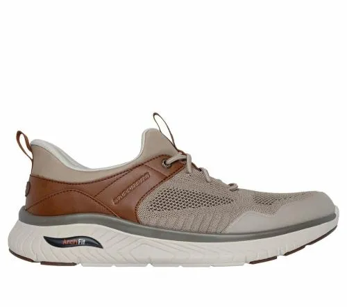 Slipins Relaxed Fit Arch Crosser 8211 Emeric Taupe Brown Men SKECHERS SlipOn
