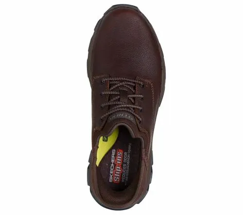Slipins Respected 8211 Garville Red Brown Men SKECHERS SlipOn