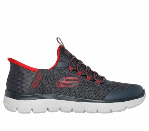 Slipins Summits 8211 High Range Charcoal Red Kids SKECHERS Kids UK Sizes 9525