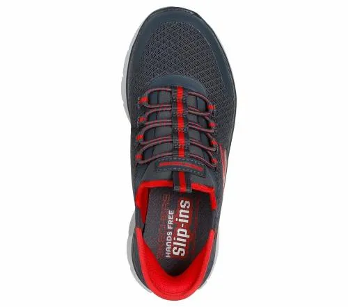 Slipins Summits 8211 High Range Charcoal Red Kids SKECHERS Kids UK Sizes 9525