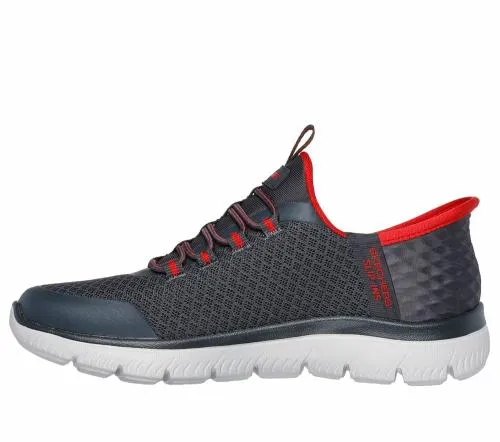 Slipins Summits 8211 High Range Charcoal Red Kids SKECHERS Kids UK Sizes 9525