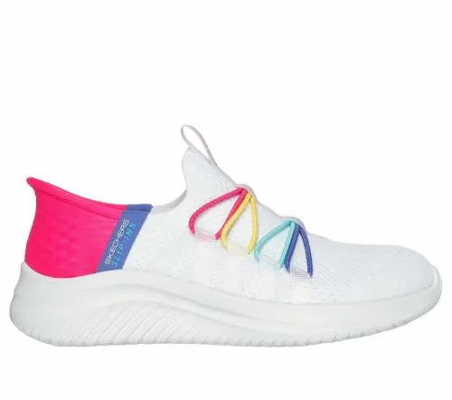 Slipins Ultra Flex 30 8211 Bungee Fun White Multi Kids SKECHERS Big Kids UK Sizes 36 Slipins Ultra Flex 30 8211 Bungee Fun White Multi Kids SKECHERS Big Kids UK Sizes 36