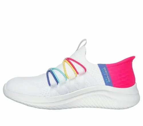 Slipins Ultra Flex 30 8211 Bungee Fun White Multi Kids SKECHERS Big Kids UK Sizes 36