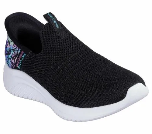 SlipIns Ultra Flex 30 8211 Colory Wild Black Multi Kids SKECHERS Big Kids UK Sizes 36