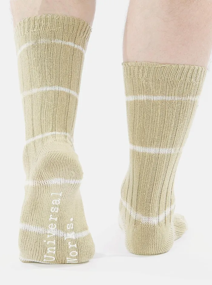 Slub Sock In Dark Sand Tie Dye Knit Men Universal Works Socks