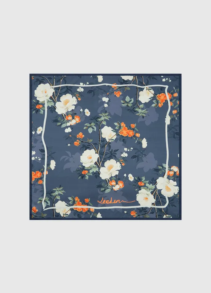 Small Scarf 8211 Pear Blossom Print Women Scarves LEO LIN