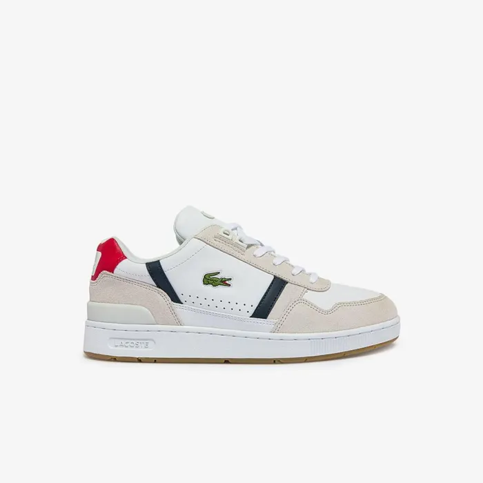 Sneakers Men Lacoste Men039s TClip Multicolor Leather and Suede Sneakers Whtnvyred 407 Sneakers Men Lacoste Men039s TClip Multicolor Leather and Suede Sneakers Whtnvyred 407